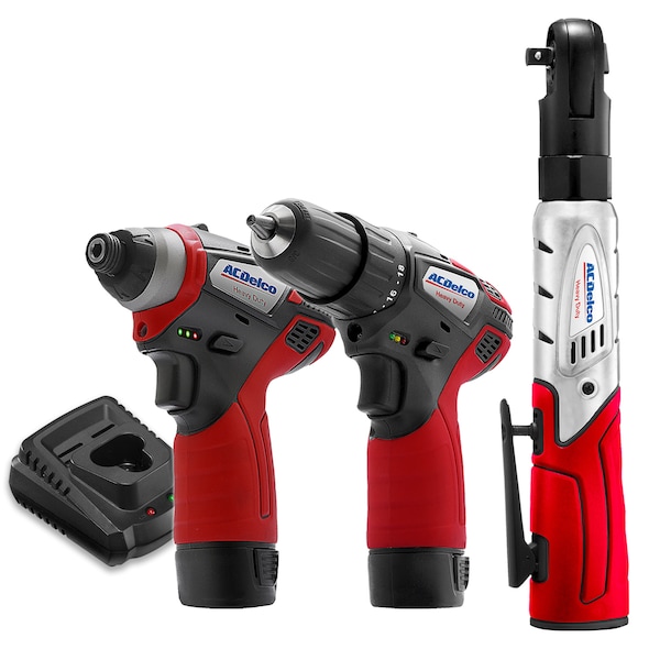 G12 K10 Combo 3/8" Ratchet Wrench, Impact Driver & Drill